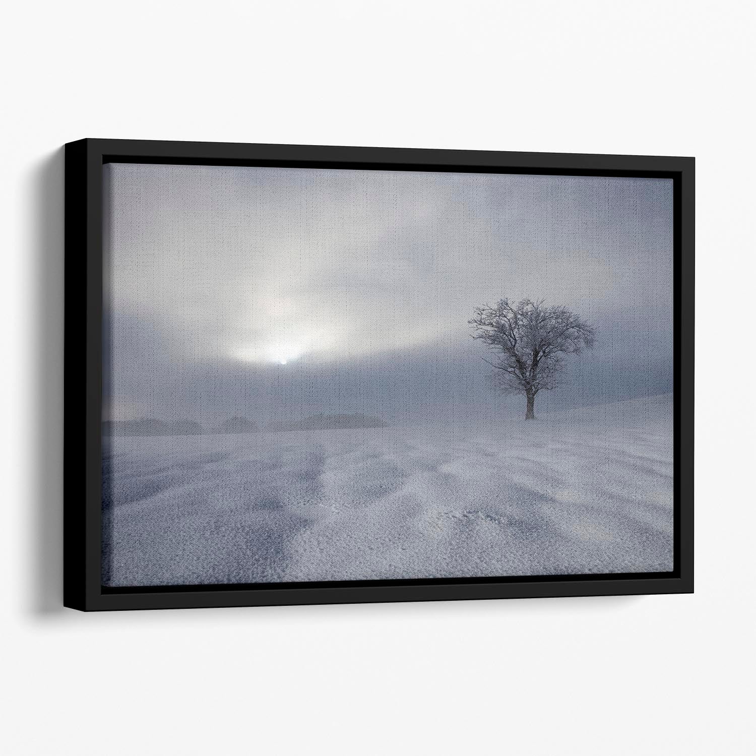 Winter Impression Floating Framed Canvas - Canvas Art Rocks - 1