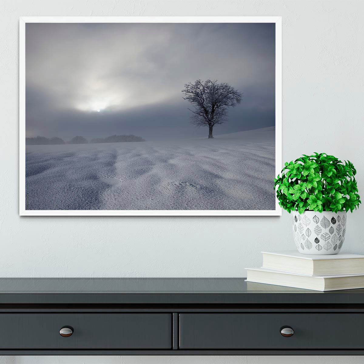 Winter Impression Framed Print - Canvas Art Rocks -6