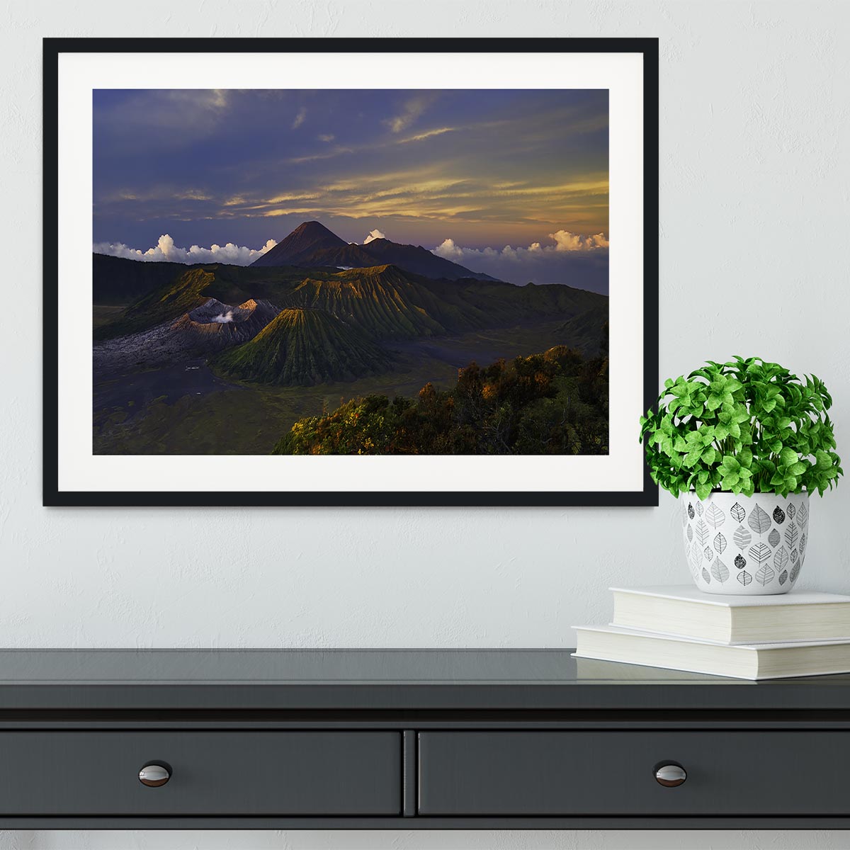 Volcano Dawn Framed Print - Canvas Art Rocks - 1