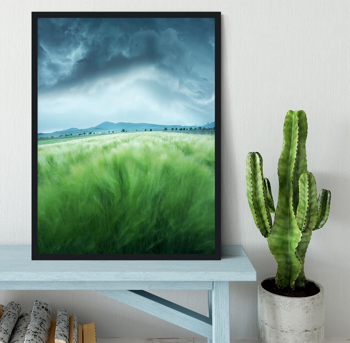 Barley Field Framed Print - Canvas Art Rocks - 2