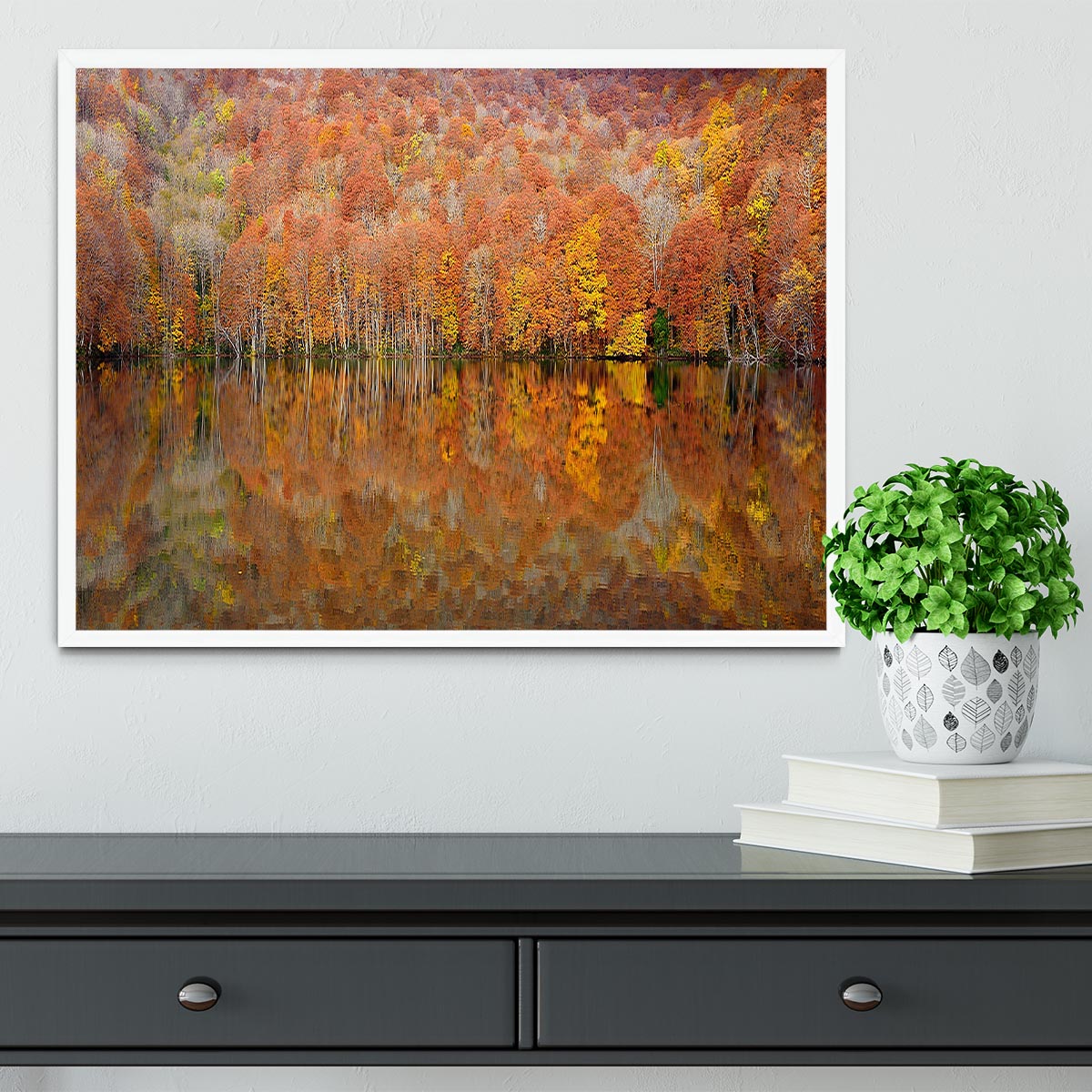 Glowing Autumn Framed Print - Canvas Art Rocks -6