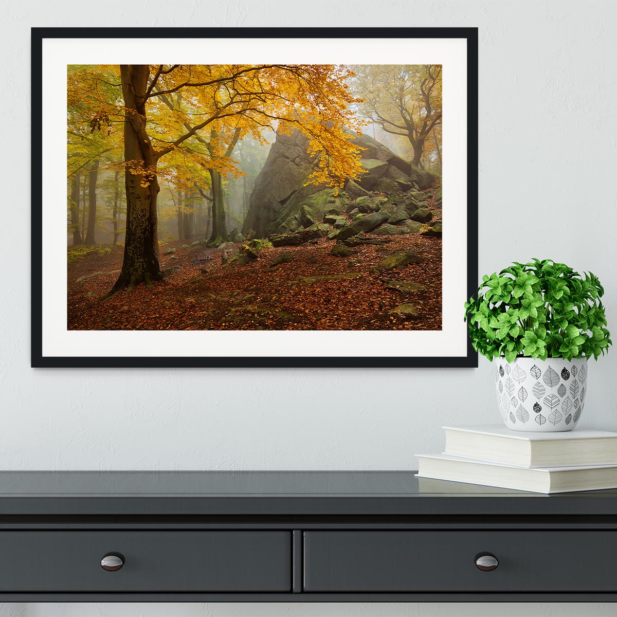 Autumn Forest Framed Print - Canvas Art Rocks - 1