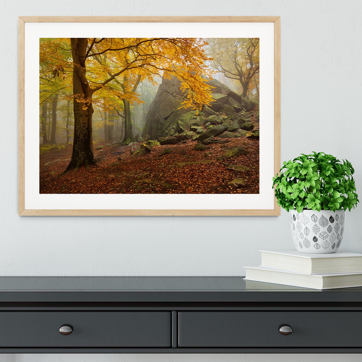 Autumn Forest Framed Print - Canvas Art Rocks - 3