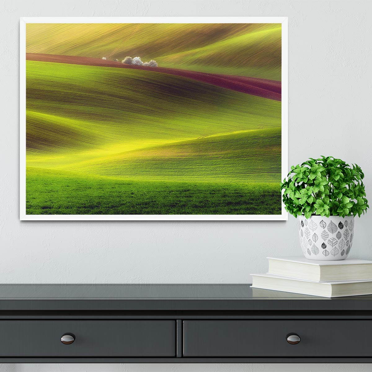 Golden Fields Framed Print - Canvas Art Rocks -6