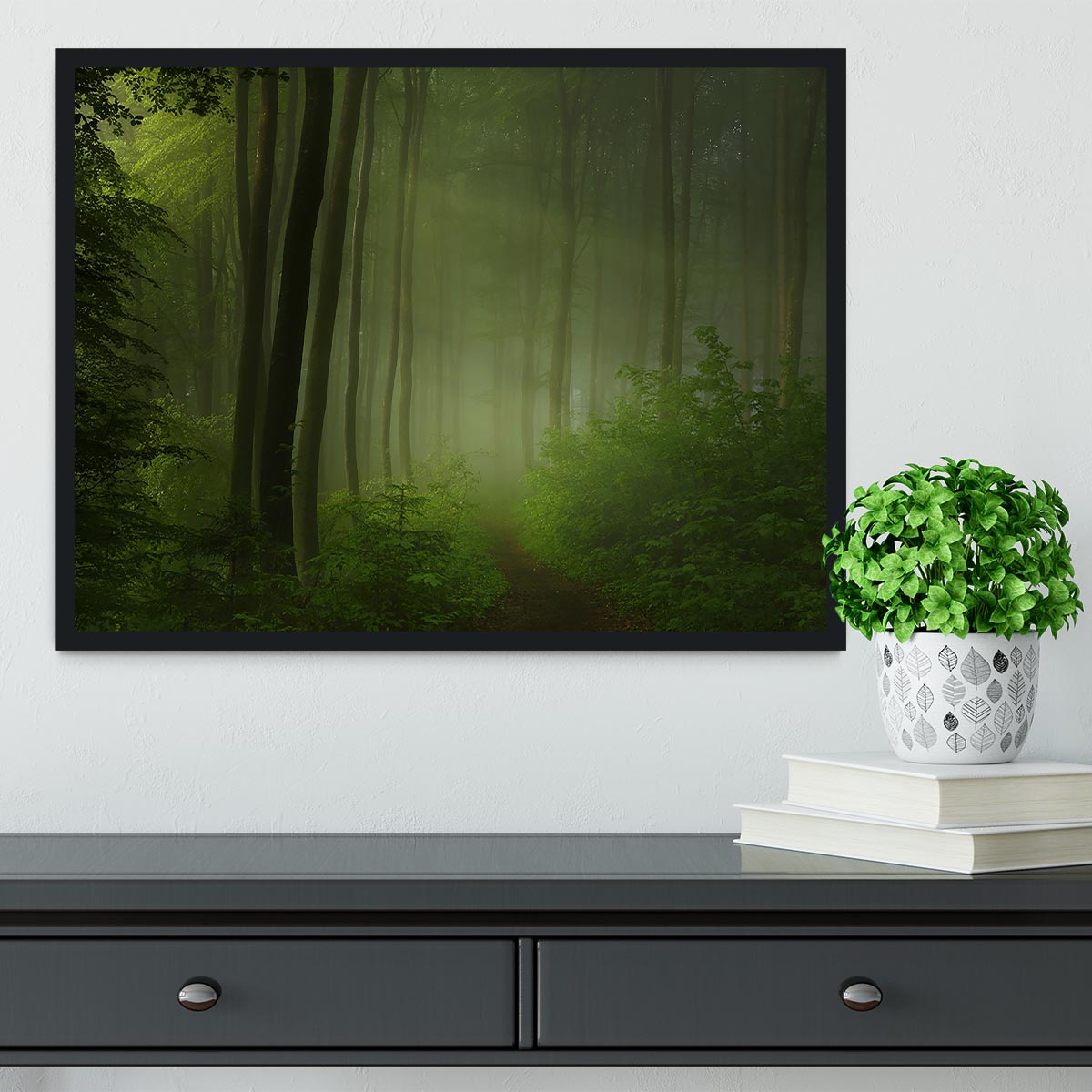 Forest Morning Framed Print - Canvas Art Rocks - 2