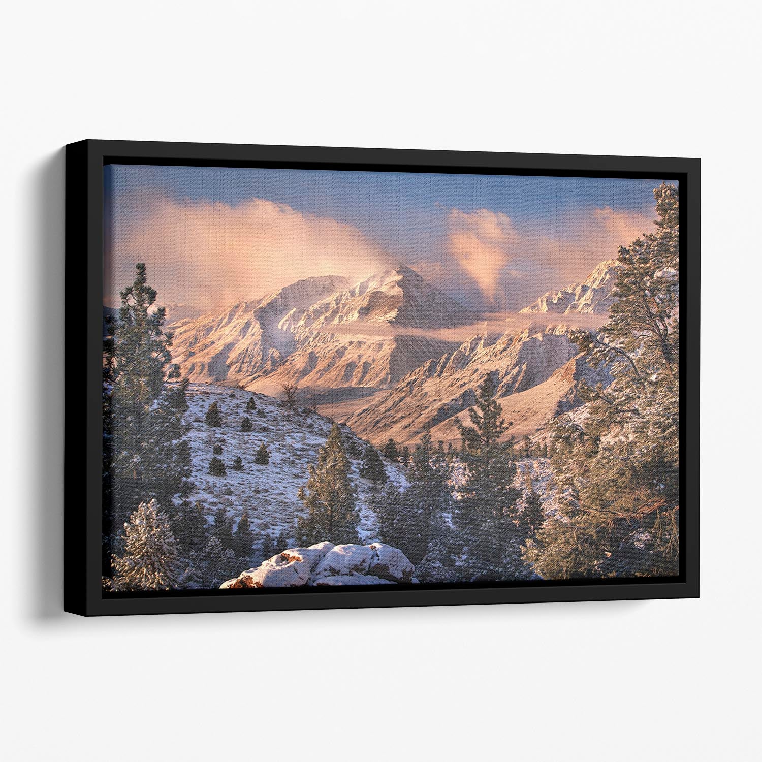 Mountain Light Floating Framed Canvas - Canvas Art Rocks - 1