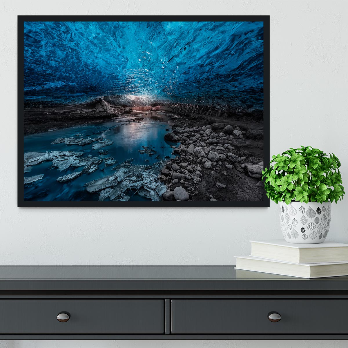 Ice Cave Framed Print - Canvas Art Rocks - 2