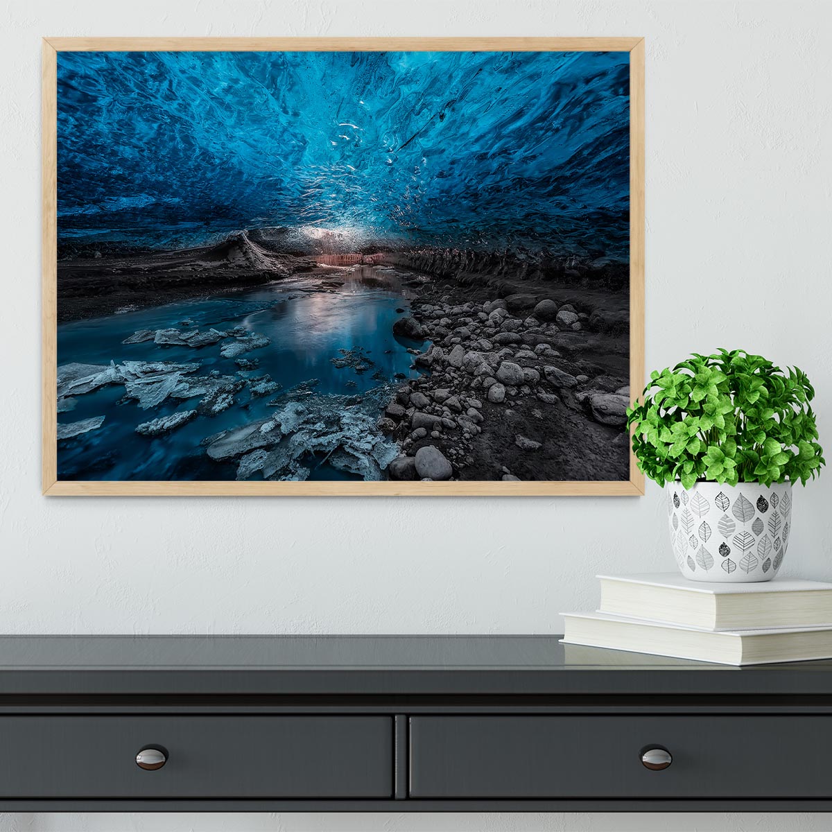 Ice Cave Framed Print - Canvas Art Rocks - 4