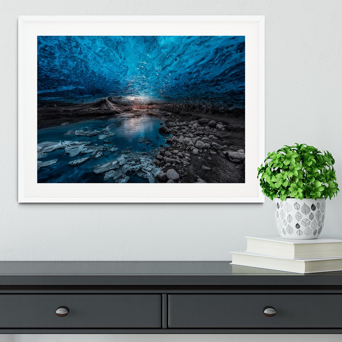 Ice Cave Framed Print - Canvas Art Rocks - 5