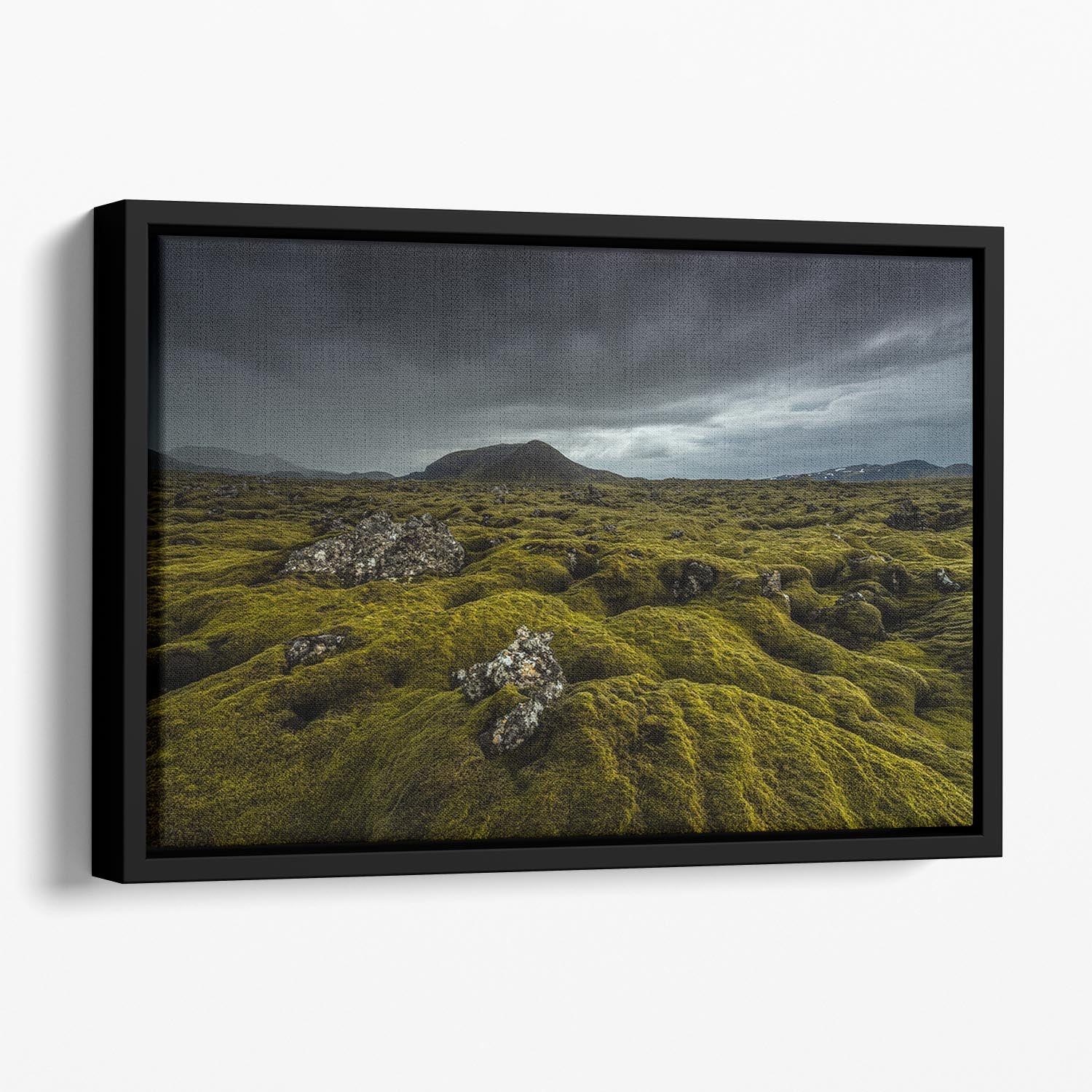 Green Carpet Floating Framed Canvas - Canvas Art Rocks - 1