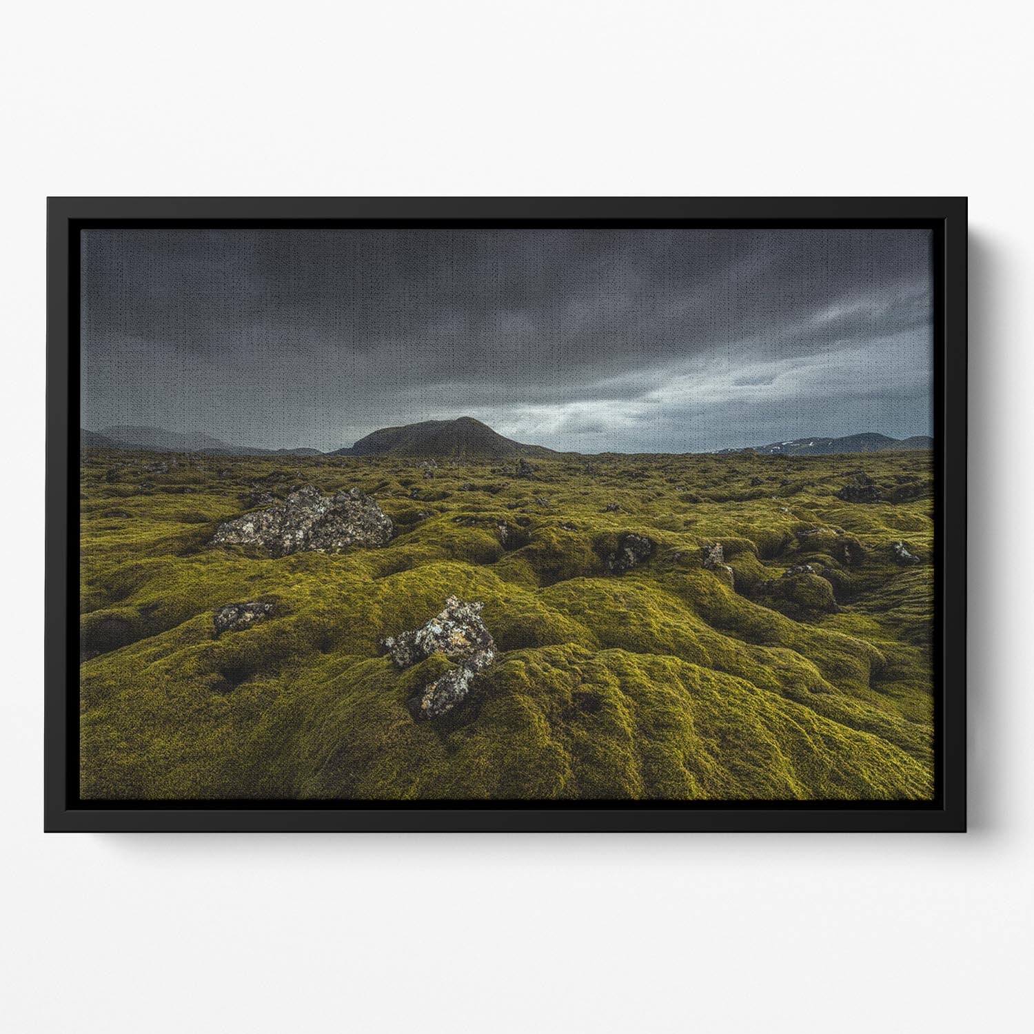 Green Carpet Floating Framed Canvas - Canvas Art Rocks - 2