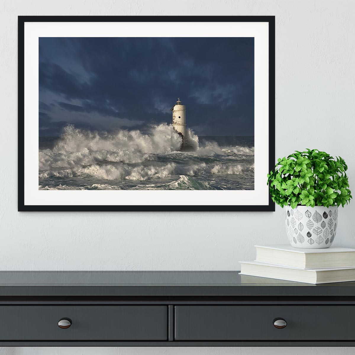 Faro Di Mangiabarche Calasetta-Sardegna Framed Print - Canvas Art Rocks - 1