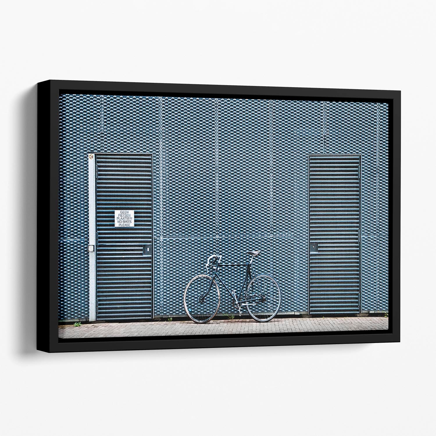 No Bikes Please Floating Framed Canvas - Canvas Art Rocks - 1