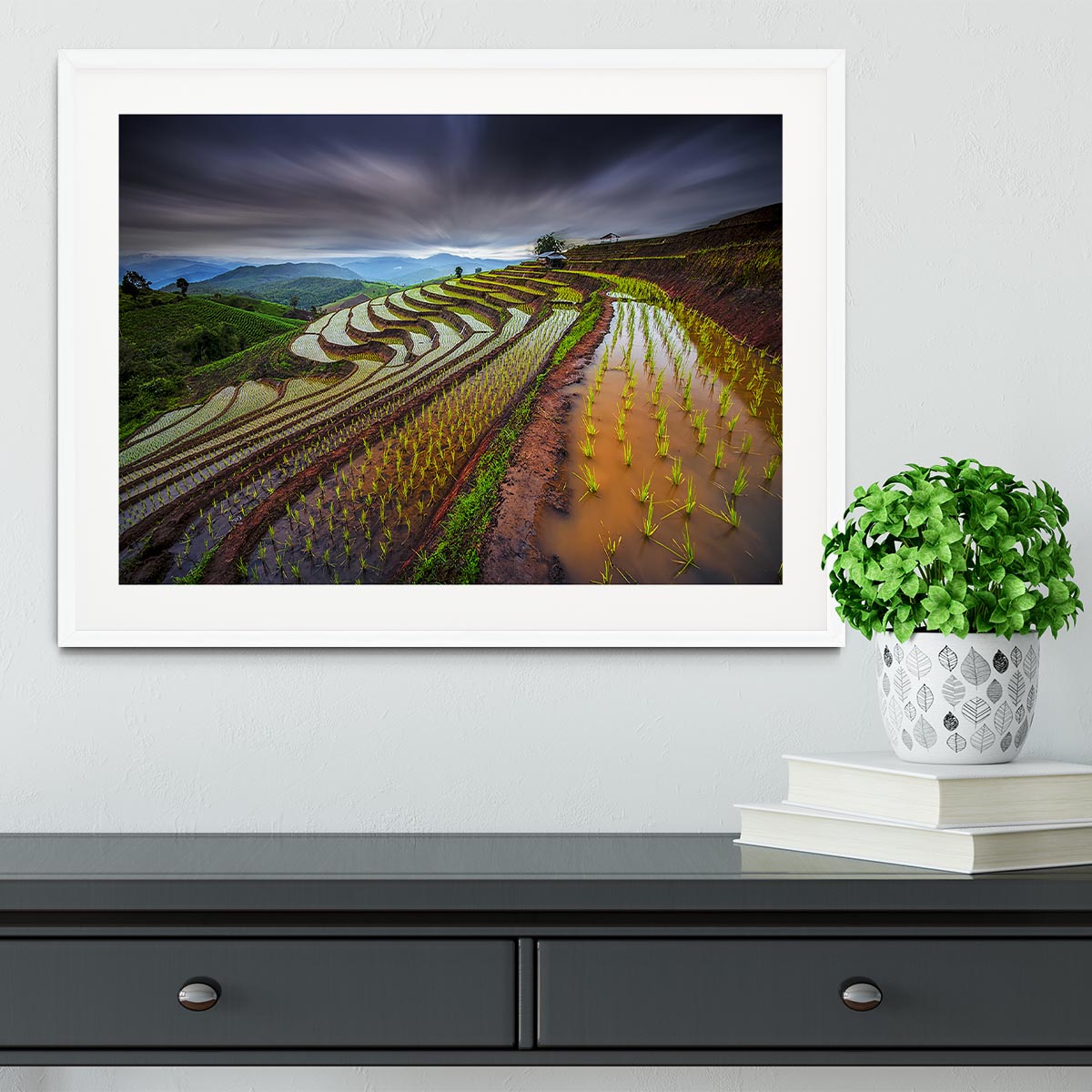 Unseen Rice Field Framed Print - Canvas Art Rocks - 5