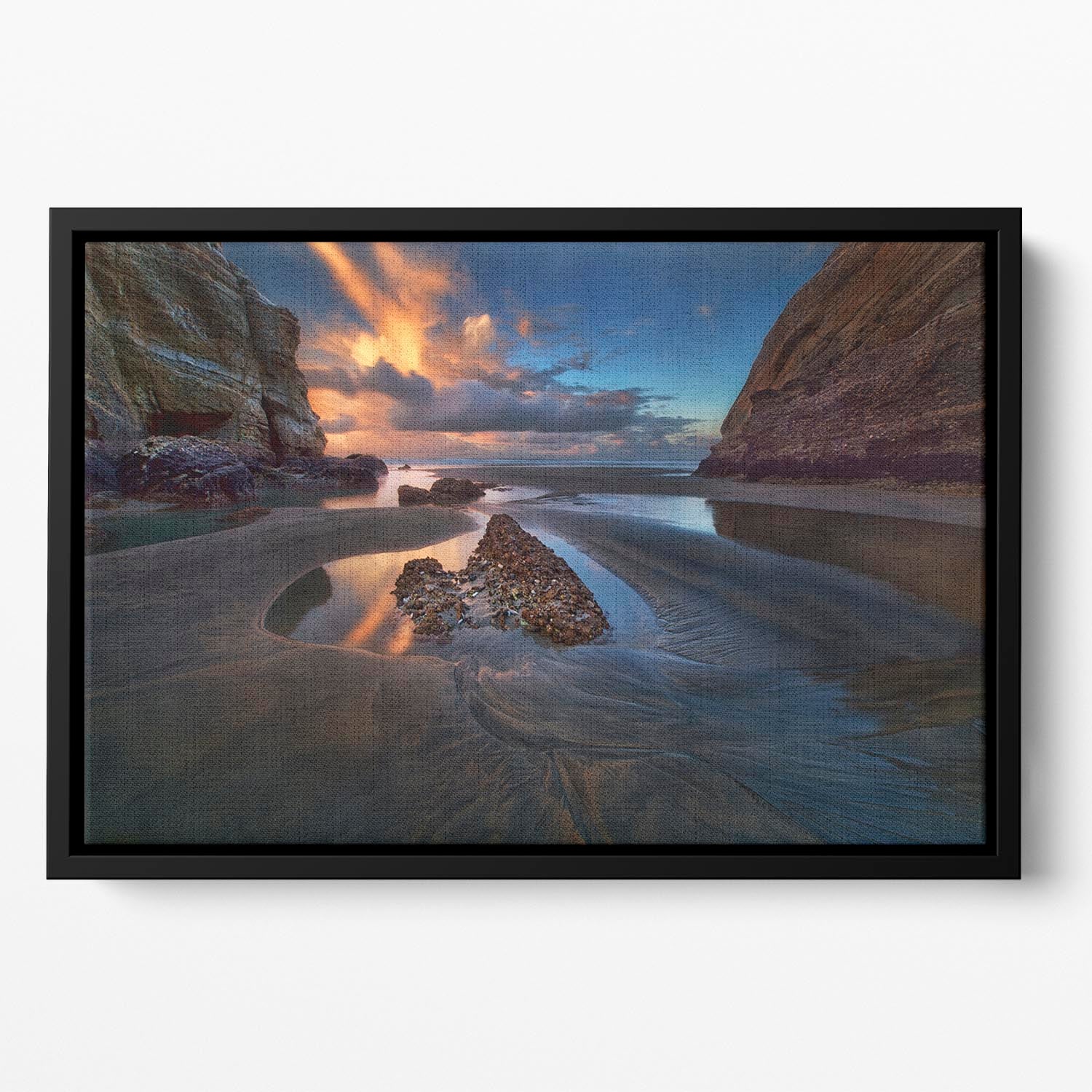 When The Tide Receded Floating Framed Canvas - Canvas Art Rocks - 2