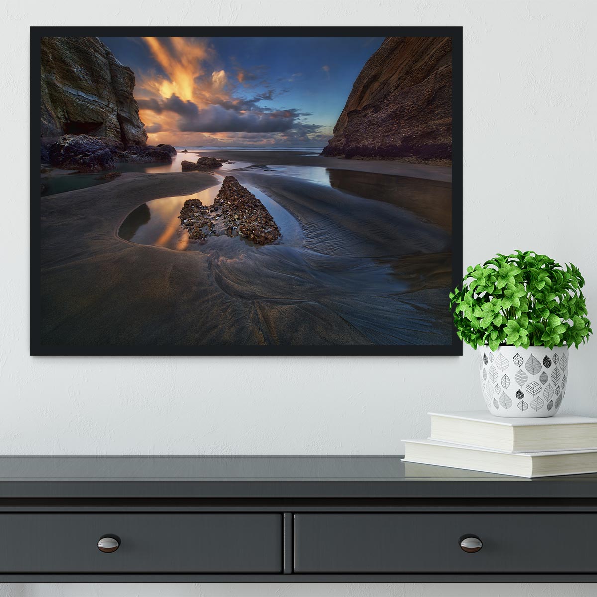 When The Tide Receded Framed Print - Canvas Art Rocks - 2