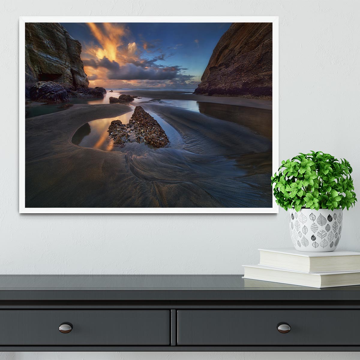 When The Tide Receded Framed Print - Canvas Art Rocks -6