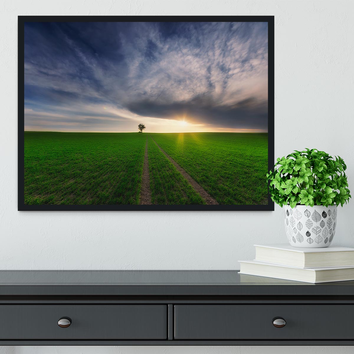 Loner In The Sun Framed Print - Canvas Art Rocks - 2