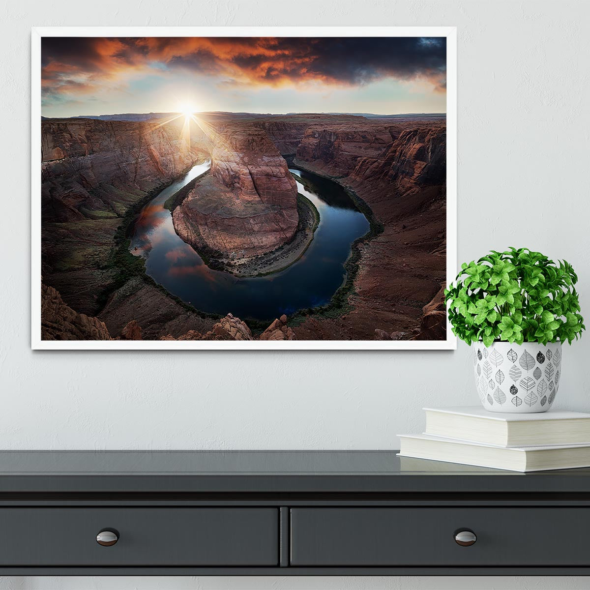 Horseshoe Bend Framed Print - Canvas Art Rocks -6