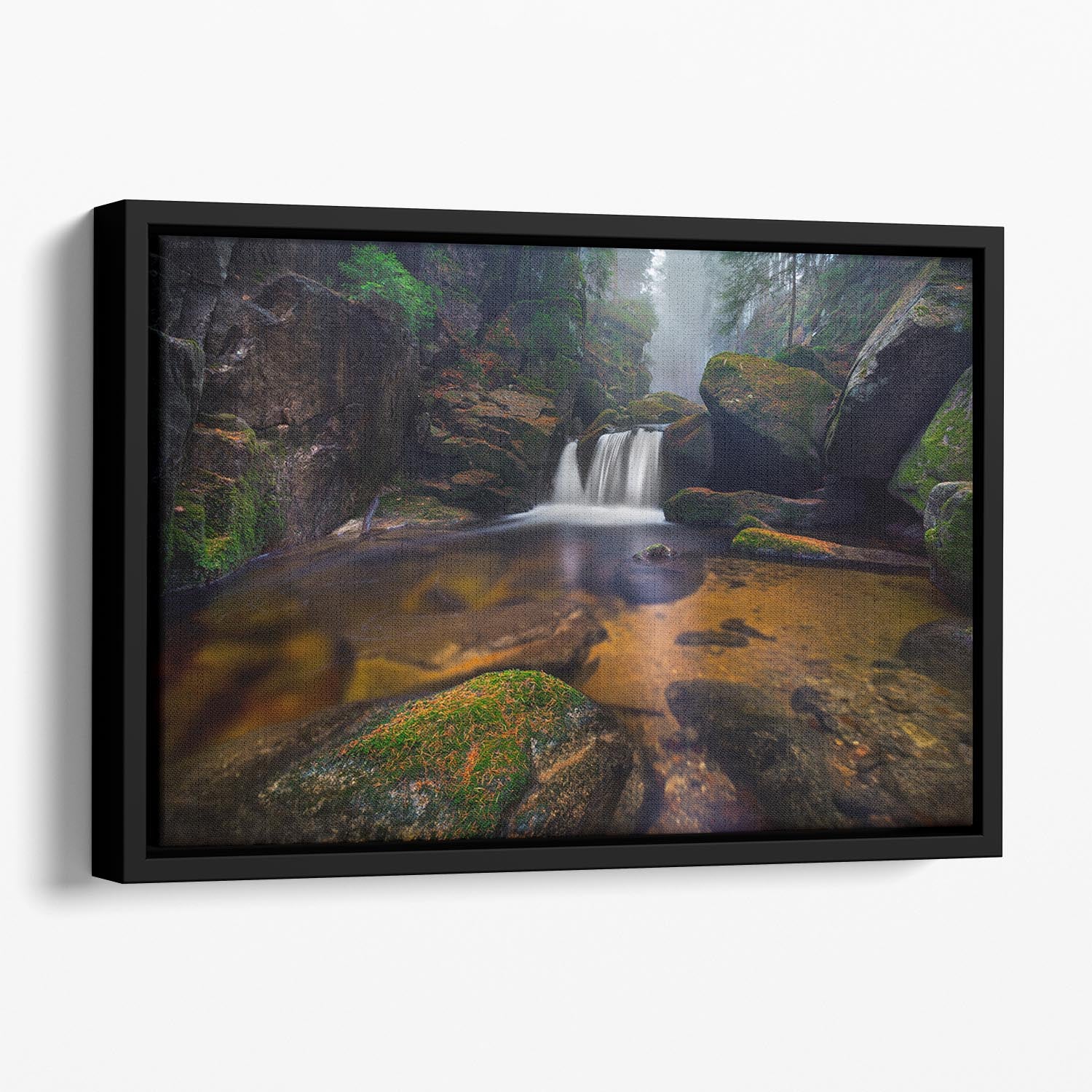 River Tales Floating Framed Canvas - Canvas Art Rocks - 1