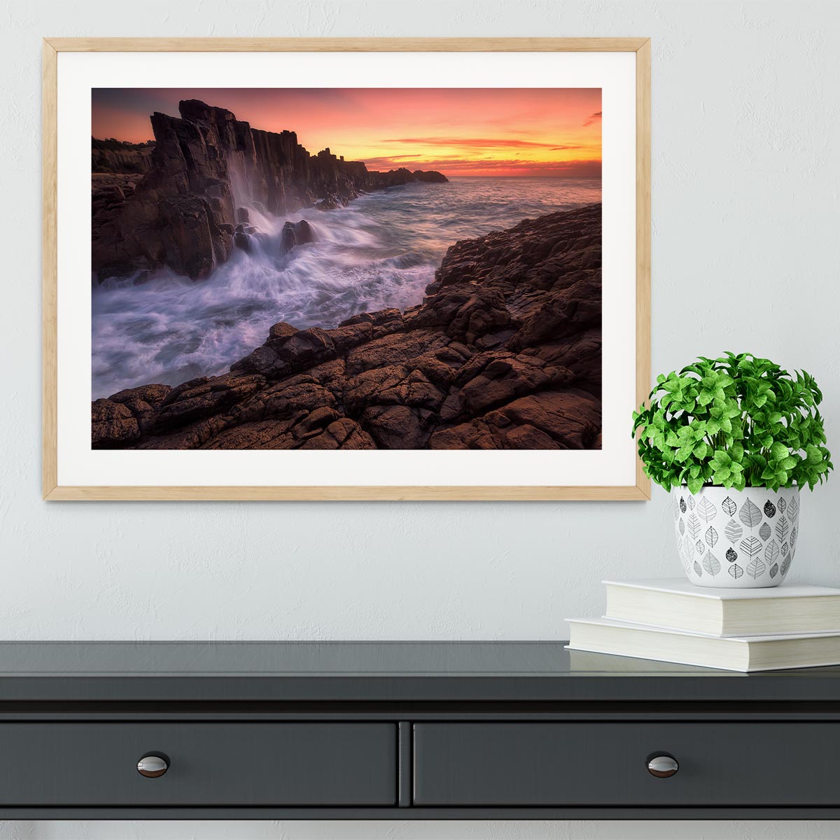 Wall By The Sea Framed Print - Canvas Art Rocks - 3