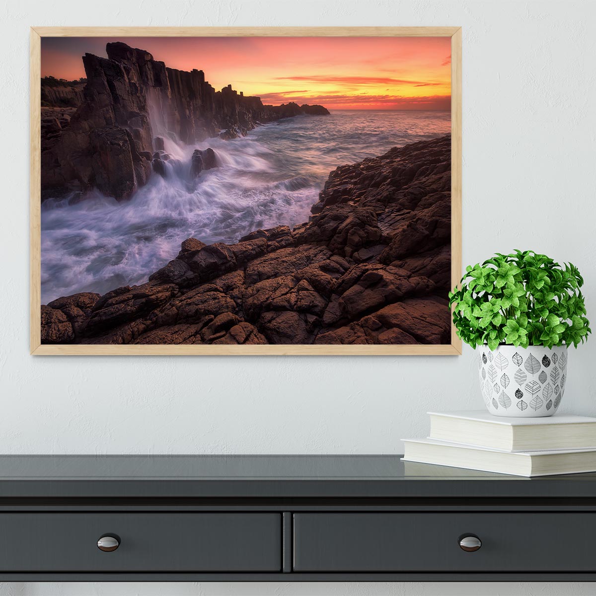 Wall By The Sea Framed Print - Canvas Art Rocks - 4