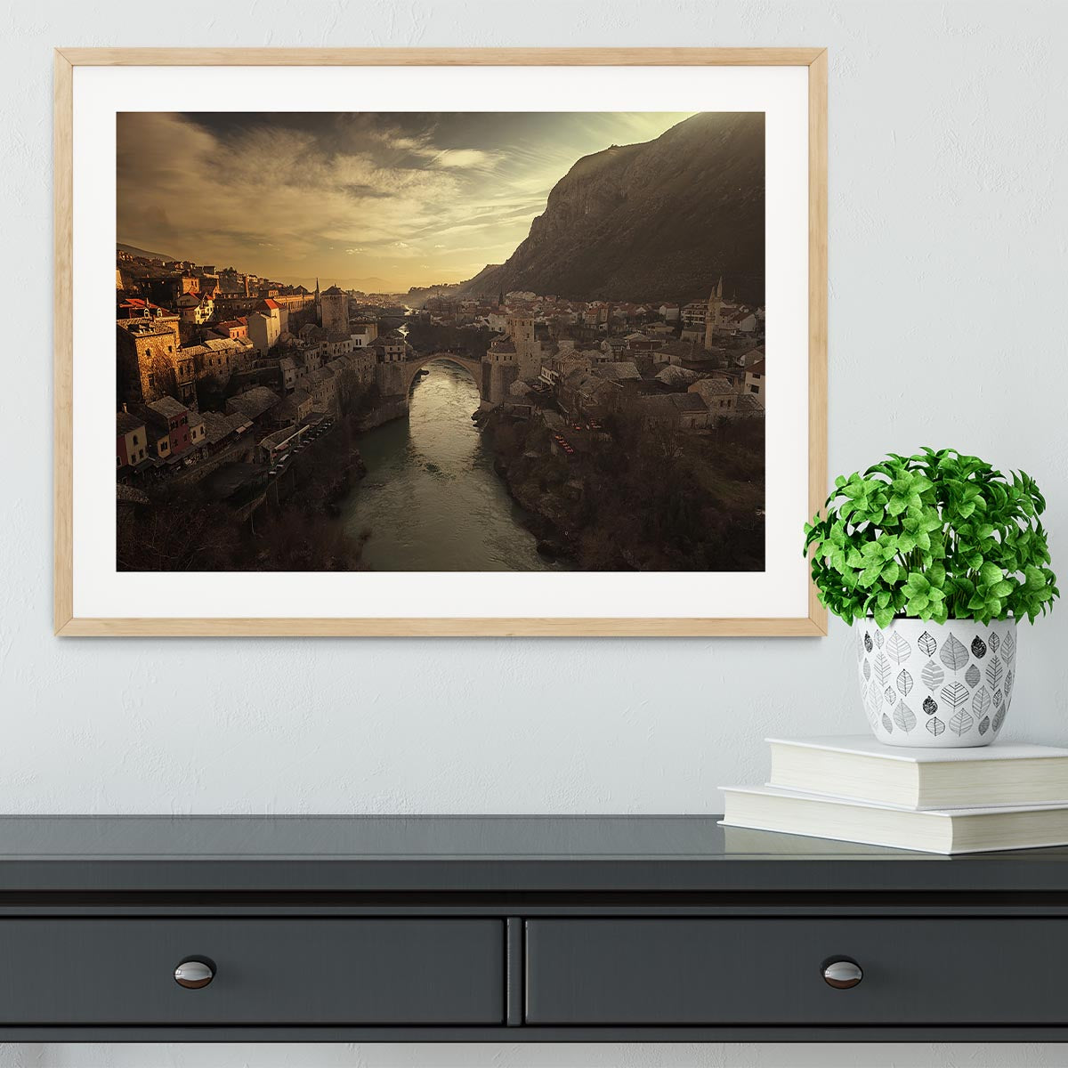 Mostar Framed Print - Canvas Art Rocks - 3