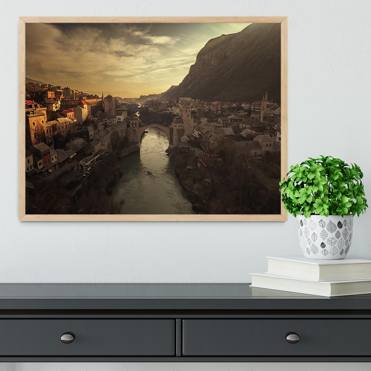 Mostar Framed Print - Canvas Art Rocks - 4