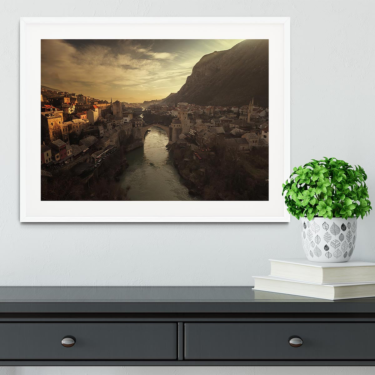 Mostar Framed Print - Canvas Art Rocks - 5