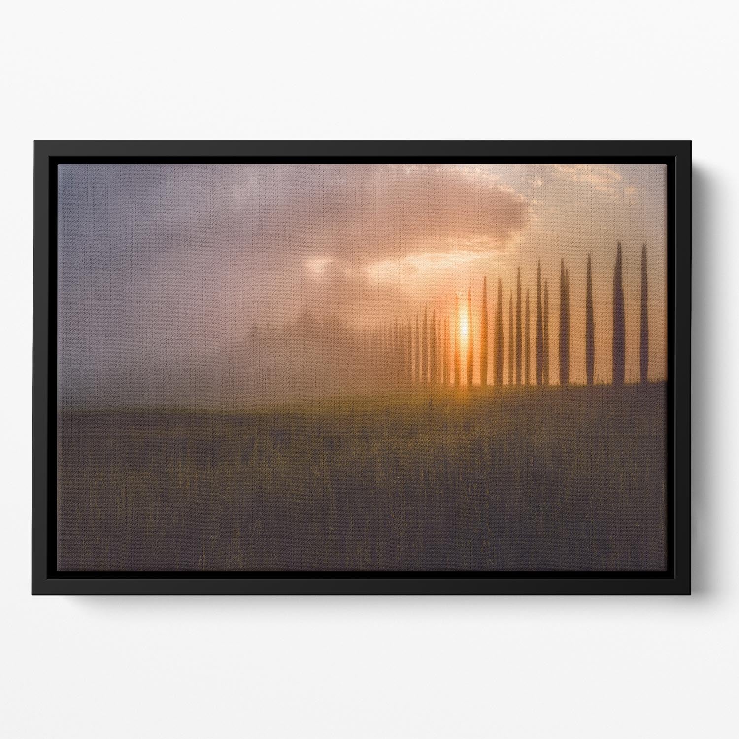 Tuscany Sunrising Floating Framed Canvas - Canvas Art Rocks - 2