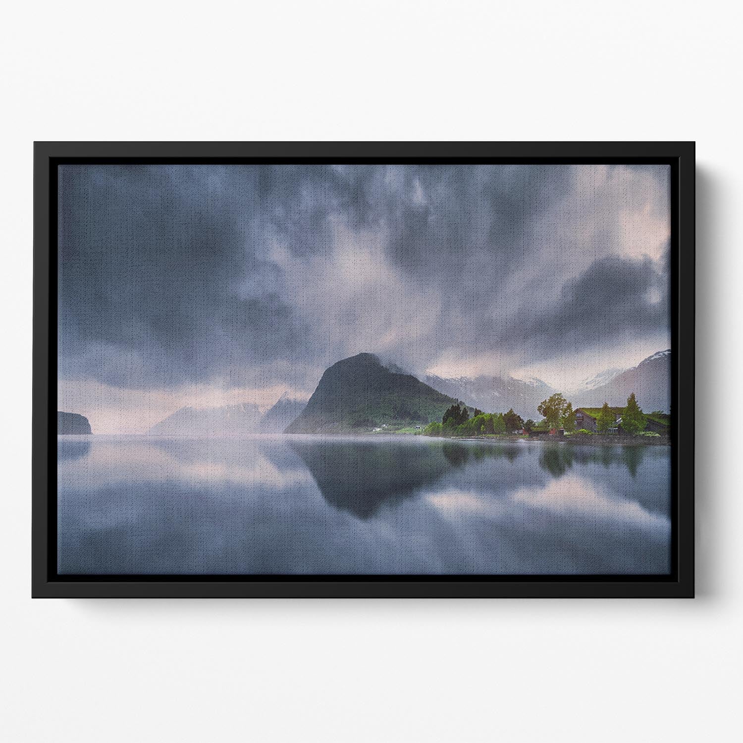 Hornindalsvatn Ii Floating Framed Canvas - Canvas Art Rocks - 2