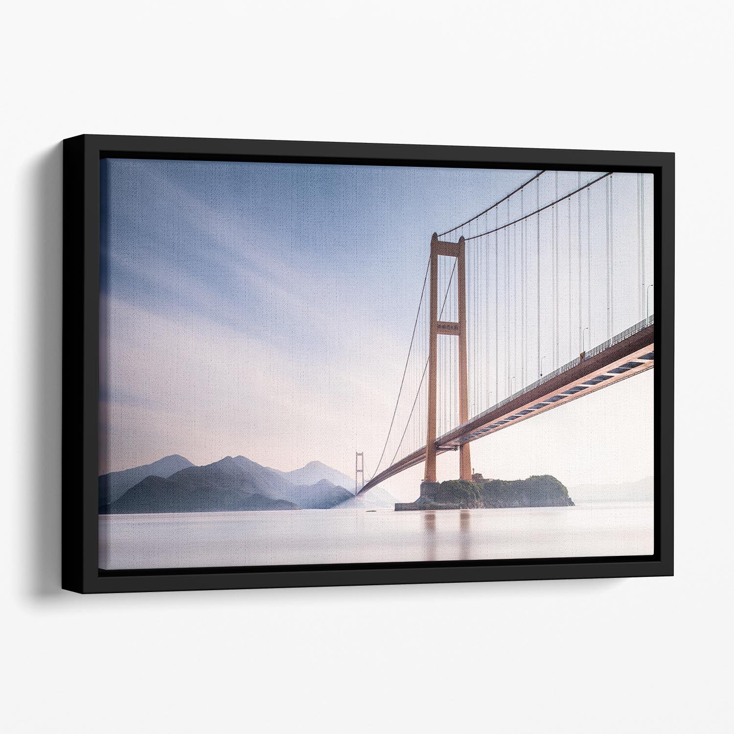 Xihou Bridge A Moon Bay Floating Framed Canvas - Canvas Art Rocks - 1