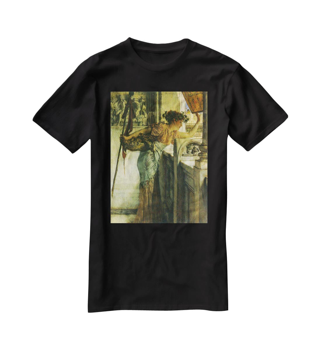 A Bacchantin There he is! by Alma Tadema T-Shirt - Canvas Art Rocks - 1