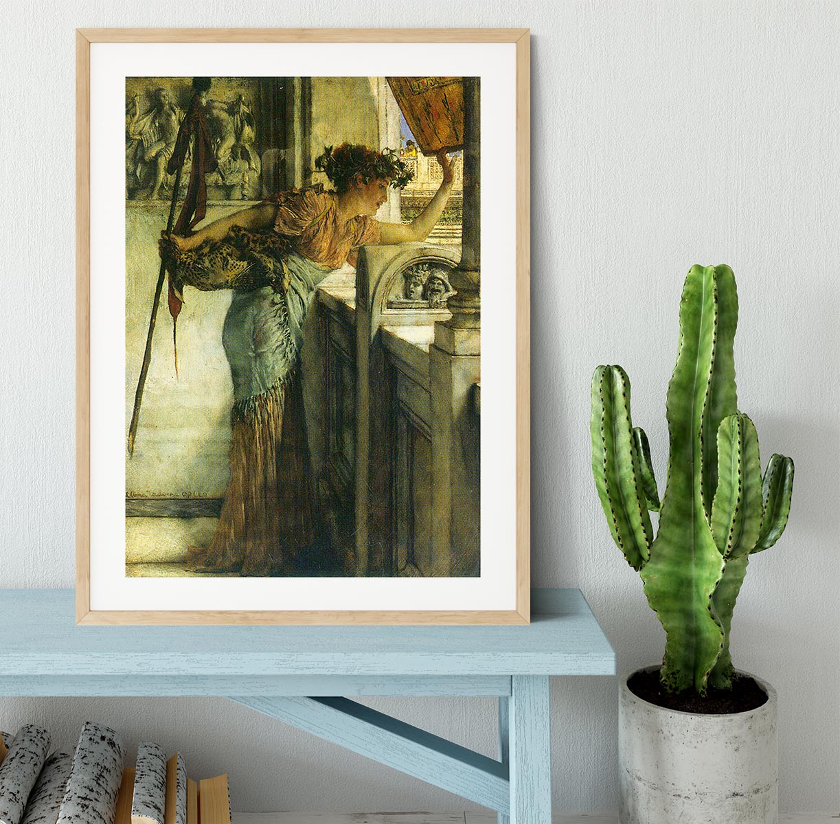 A Bacchantin There he is! by Alma Tadema Framed Print - Canvas Art Rocks - 3