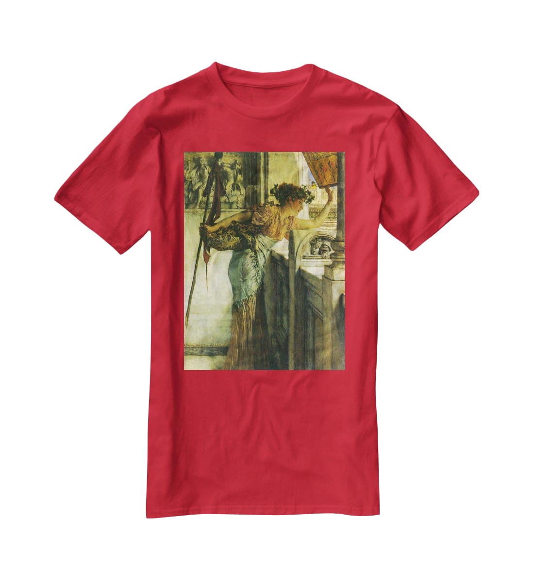 A Bacchantin There he is! by Alma Tadema T-Shirt - Canvas Art Rocks - 4