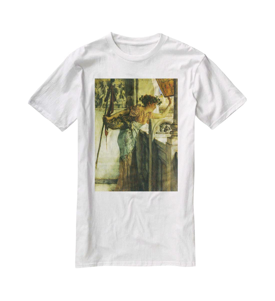 A Bacchantin There he is! by Alma Tadema T-Shirt - Canvas Art Rocks - 5