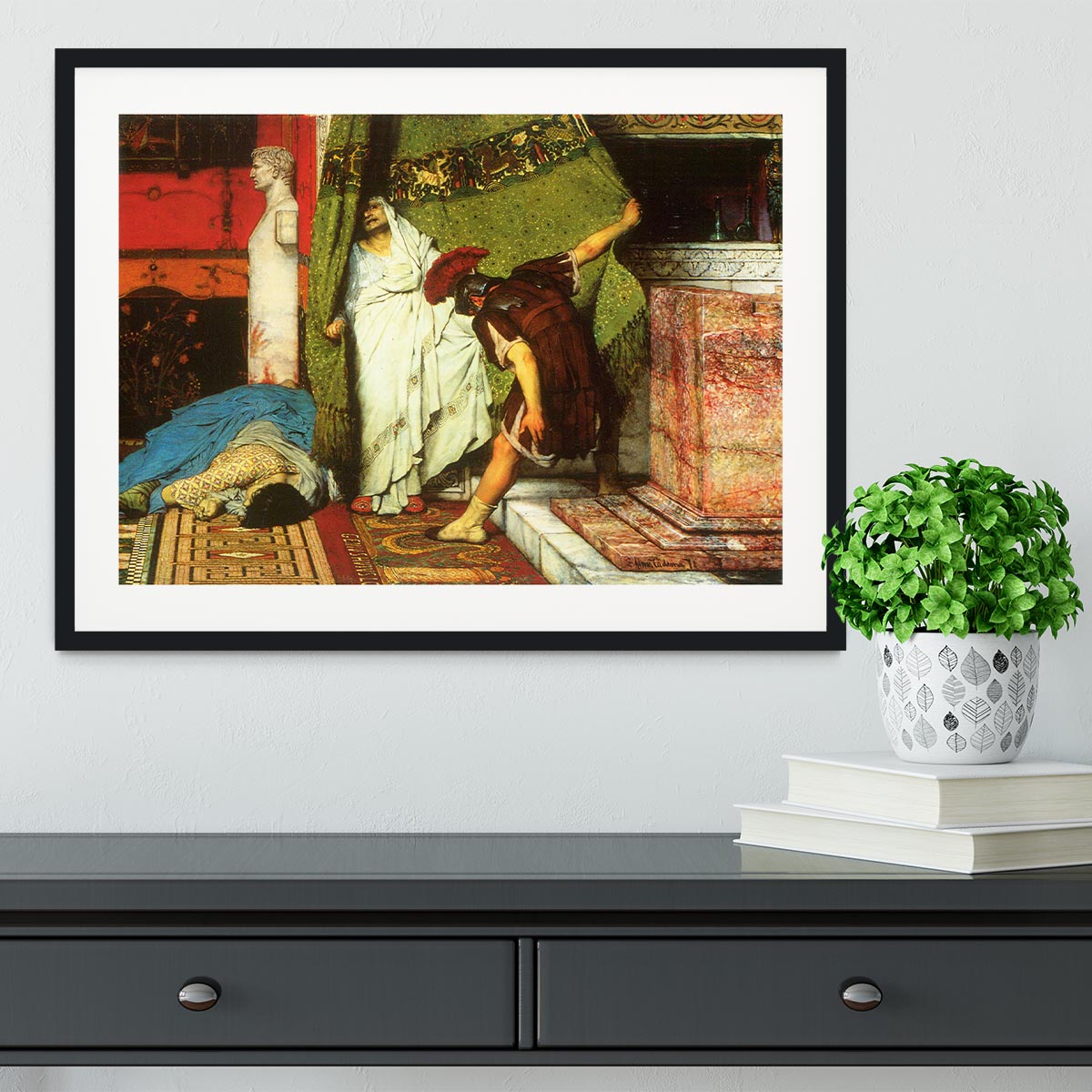 A Roman conqueror detail 2 by Alma Tadema Framed Print - Canvas Art Rocks - 1