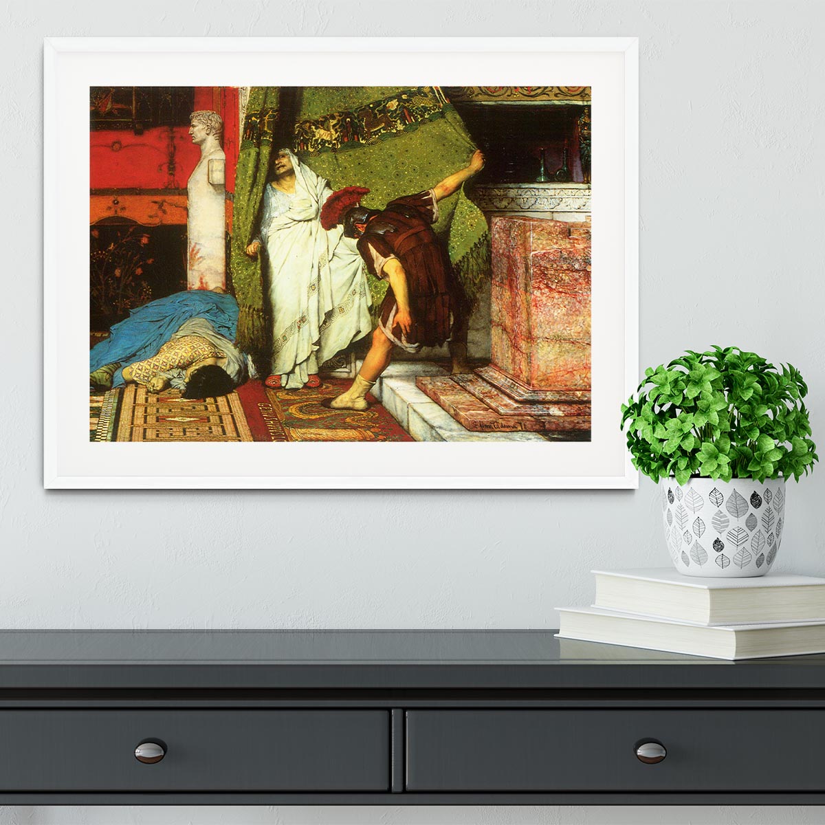 A Roman conqueror detail 2 by Alma Tadema Framed Print - Canvas Art Rocks - 5