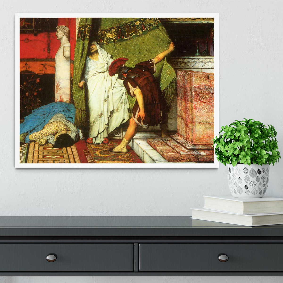 A Roman conqueror detail 2 by Alma Tadema Framed Print - Canvas Art Rocks -6