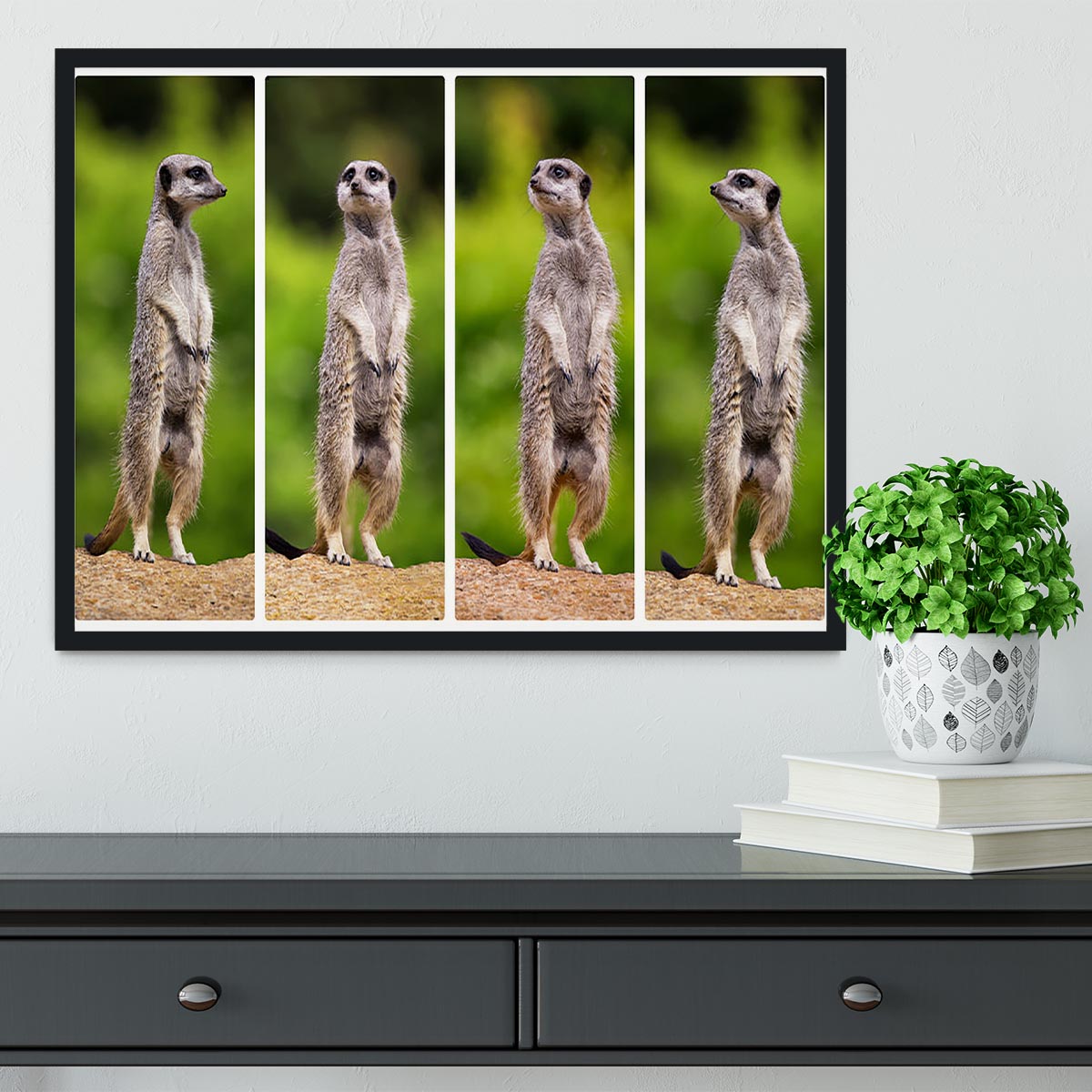 A collage of meerkats Framed Print - Canvas Art Rocks - 2