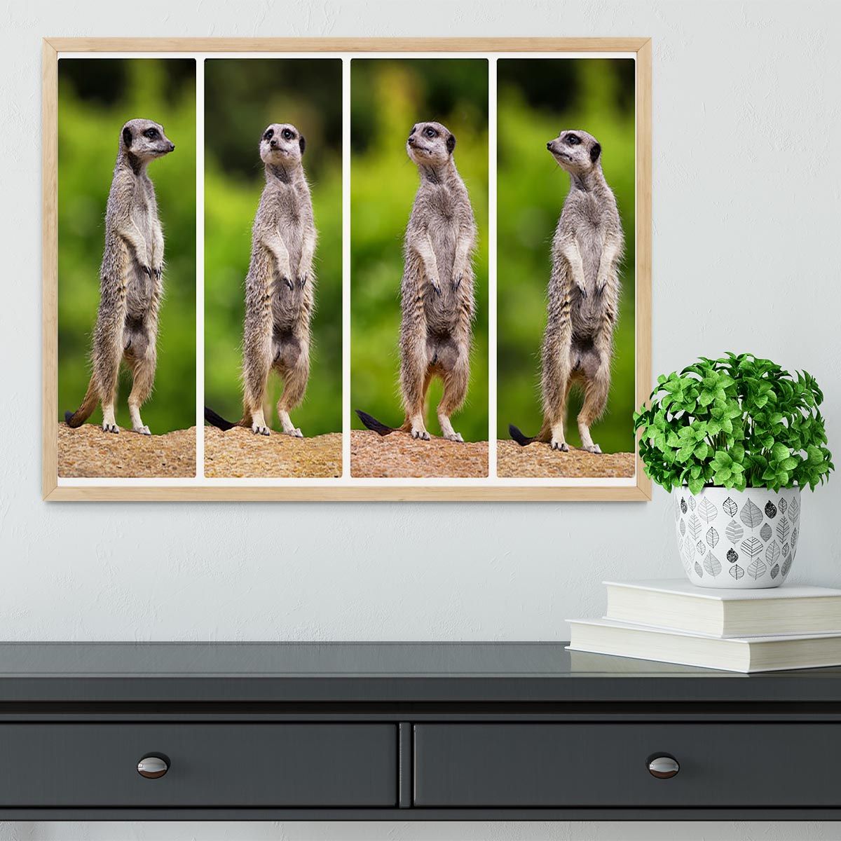 A collage of meerkats Framed Print - Canvas Art Rocks - 4