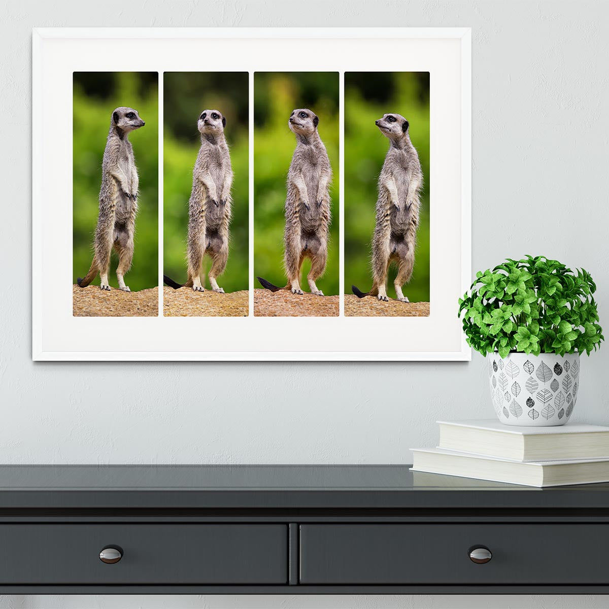 A collage of meerkats Framed Print - Canvas Art Rocks - 5