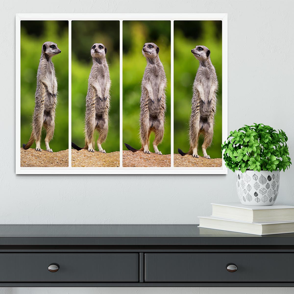 A collage of meerkats Framed Print - Canvas Art Rocks -6