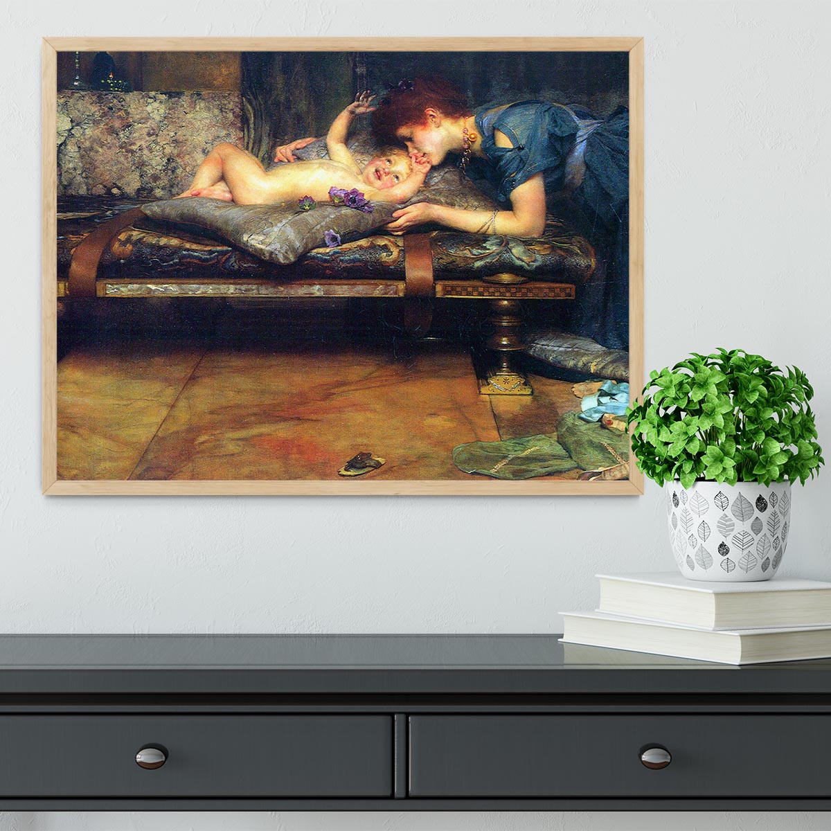 A paradise on earth detail by Alma Tadema Framed Print - Canvas Art Rocks - 4