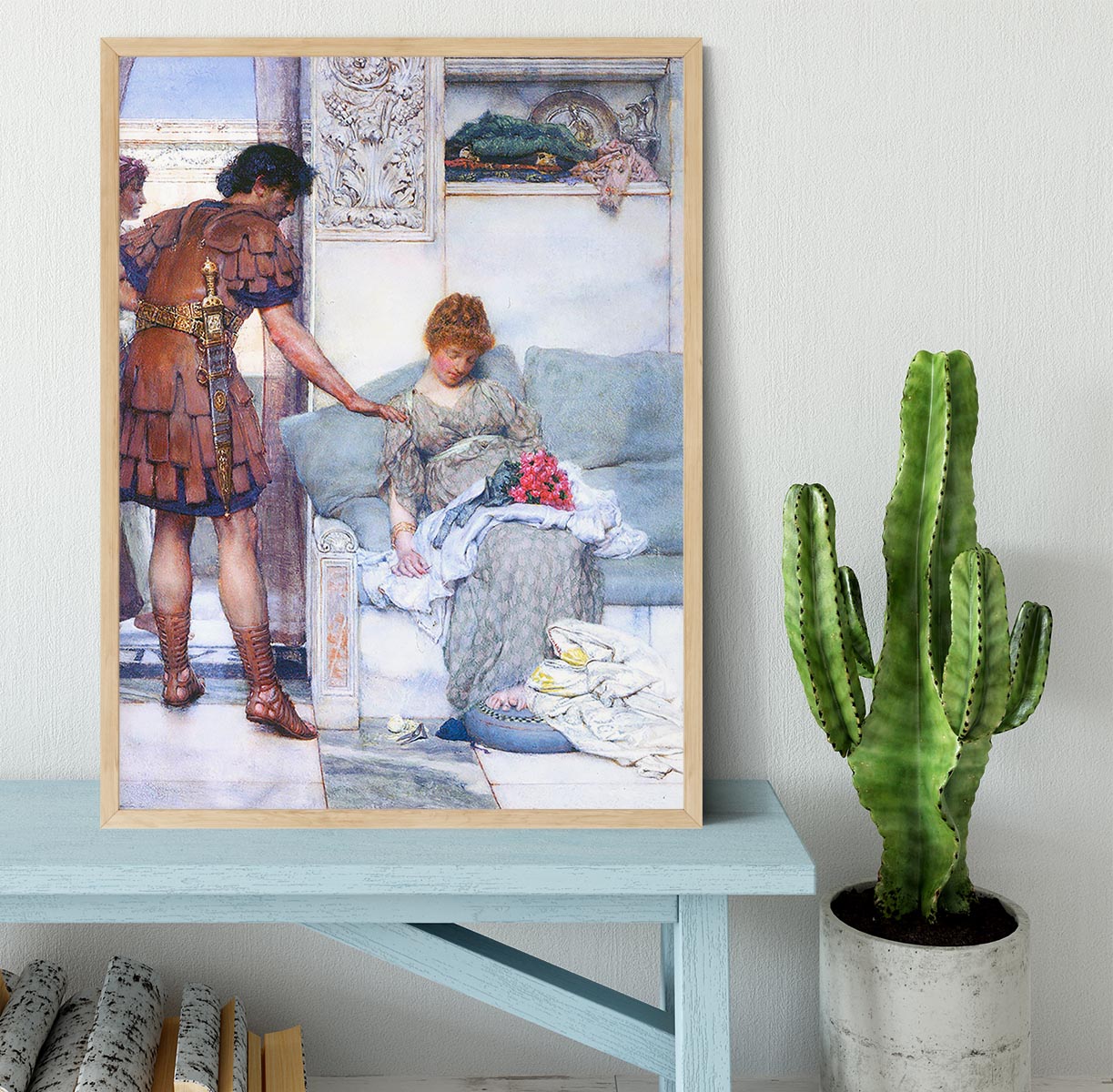 A quiet greeting by Alma Tadema Framed Print - Canvas Art Rocks - 4