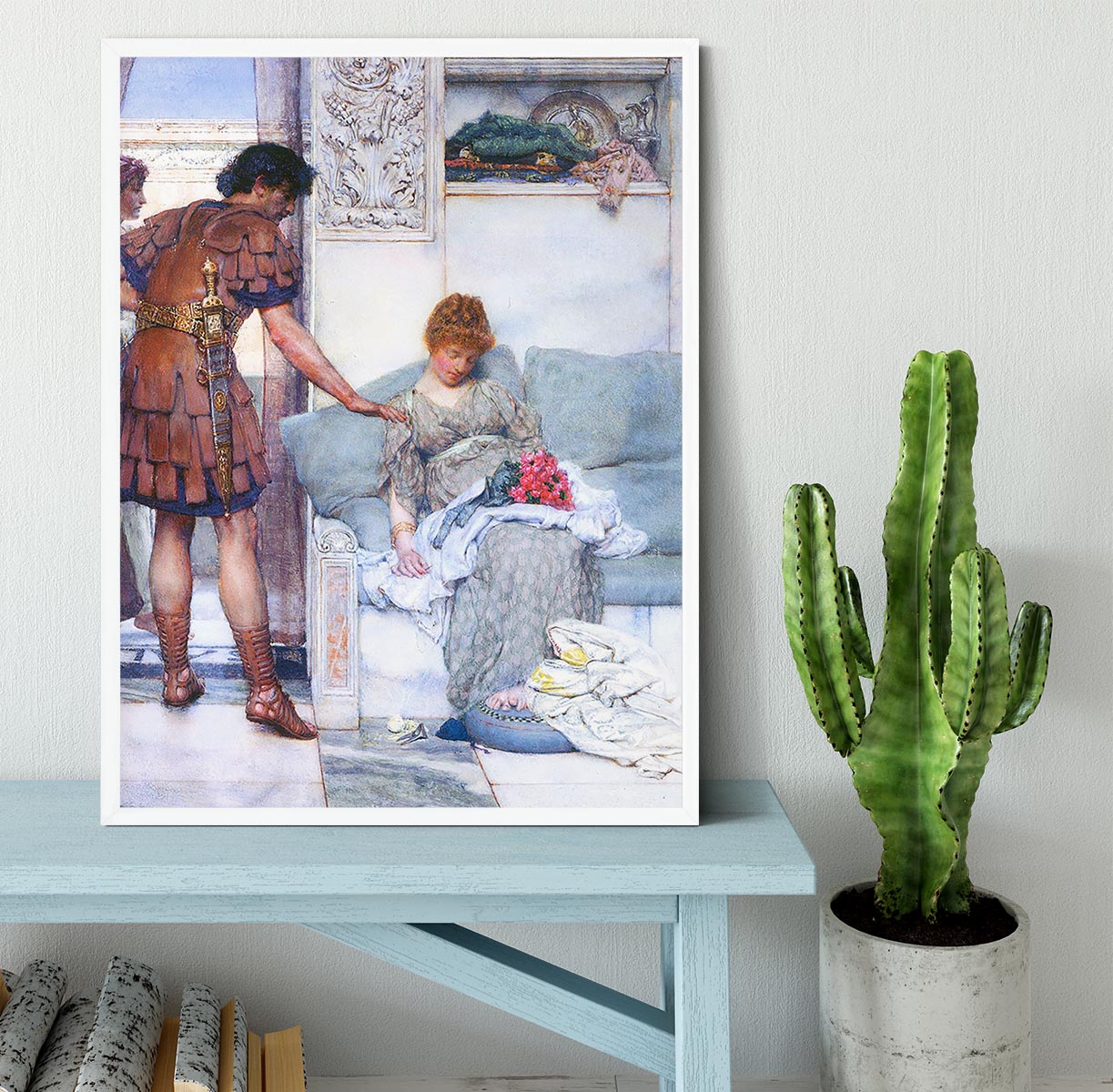 A quiet greeting by Alma Tadema Framed Print - Canvas Art Rocks -6