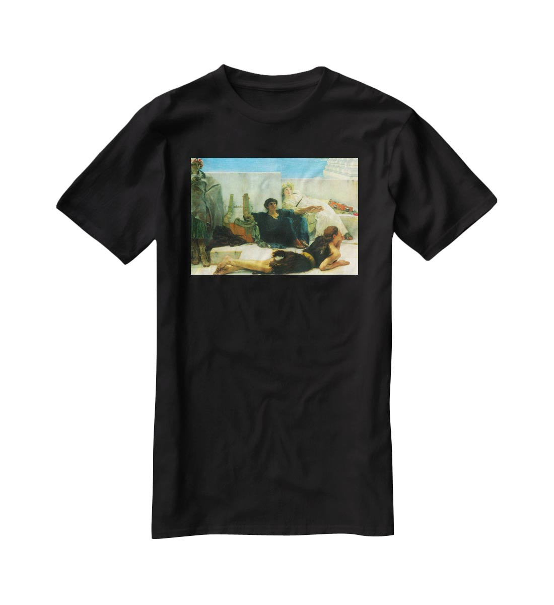 A reading of Homer detail 1 by Alma Tadema T-Shirt - Canvas Art Rocks - 1