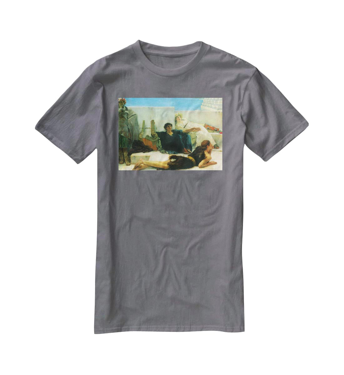A reading of Homer detail 1 by Alma Tadema T-Shirt - Canvas Art Rocks - 3