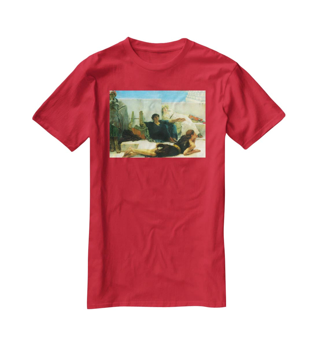 A reading of Homer detail 1 by Alma Tadema T-Shirt - Canvas Art Rocks - 4