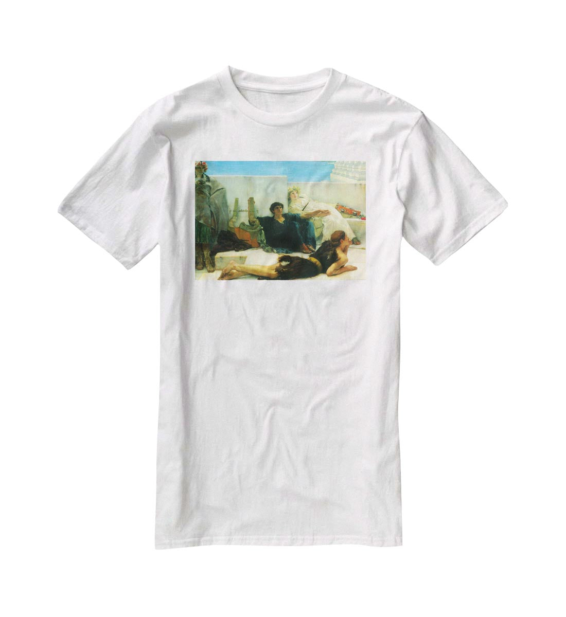 A reading of Homer detail 1 by Alma Tadema T-Shirt - Canvas Art Rocks - 5